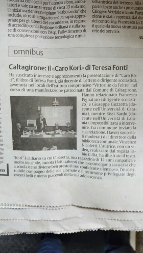 Fonti Teresa - Giornale di Sicilia - Europa Edizioni