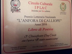 Premio Letterario L'anfora di Calliope 2016 - Europa Edizioni