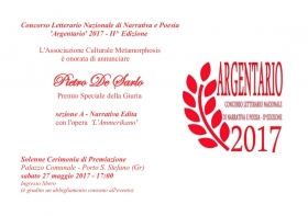Concorso Letterario Nazionale di Narrativa e Poesia  Argentario' 2017 - Europa Edizioni