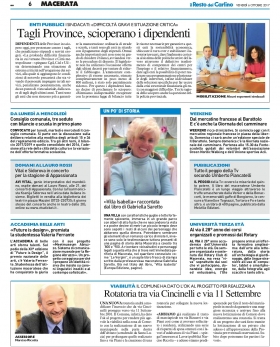 Il Resto del Carlino, Edizione Macerata. 6 ottobre, pagina 6 - Europa Edizioni