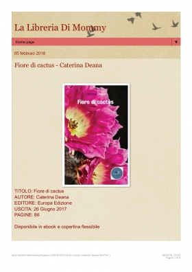 Recensione “Fiore di Cactus” da blog - Europa Edizioni