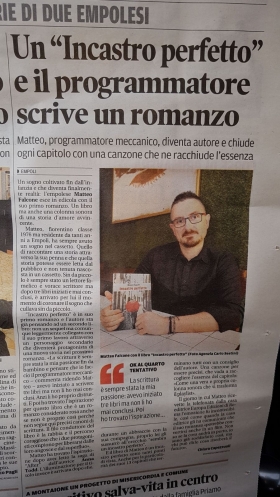 Foto dell'intervista su Il Tirreno di Empoli. - Europa Edizioni
