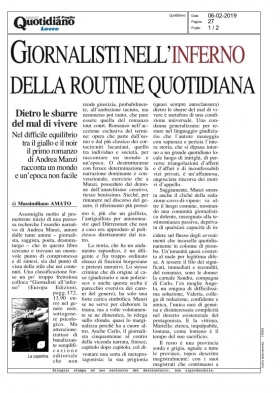 articolo uscito sul quotidiano di Puglia e dedicato a "Giornalisti all'inferno" - Europa Edizioni