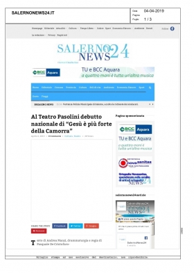 Recensione su Salerno news - Europa Edizioni